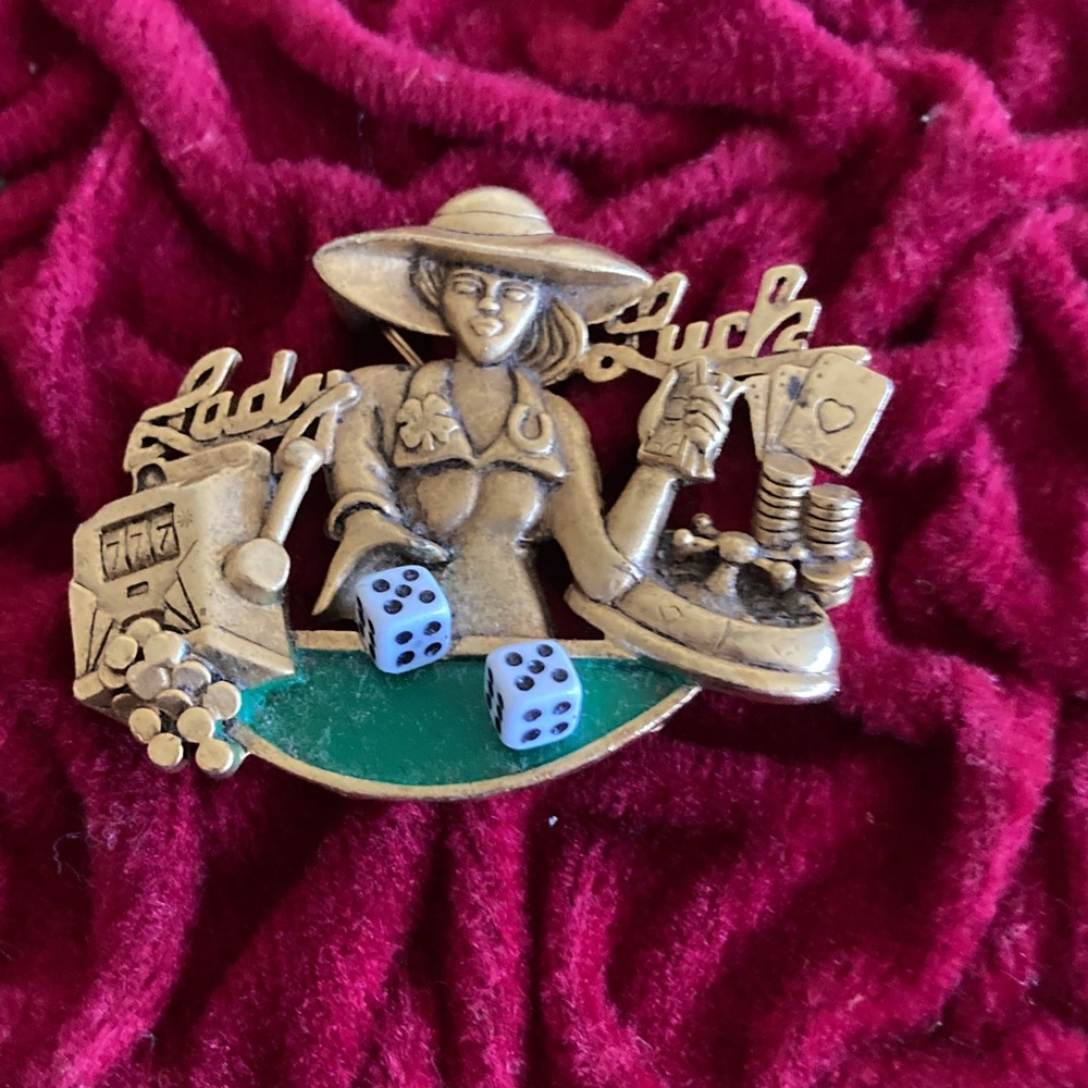 Lady Luck Vintage Brooch